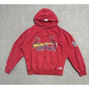 St. Louis Cardinals Hoodie Mens XL Red MLB Baseball Pullover Sweatshirt Stitches